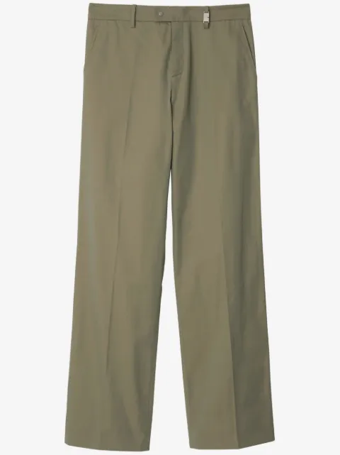 Burberry straight-leg cotton trousers