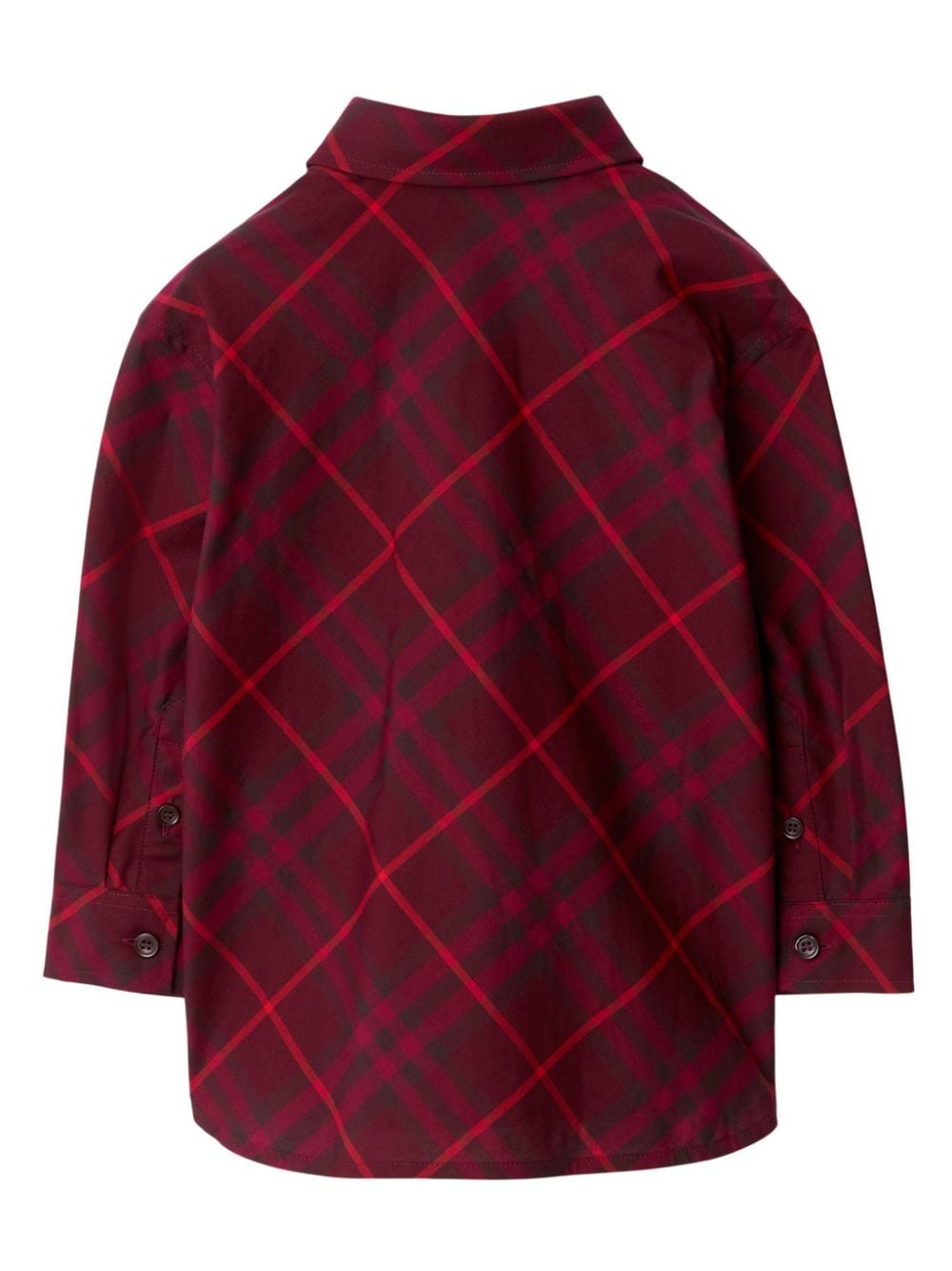 Shop Burberry Checked Cotton Shirt In Red