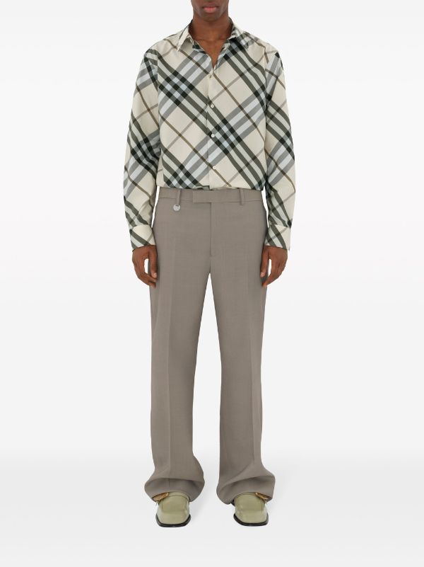 Burberry Nova Check-jacquard Cotton Shirt - Farfetch