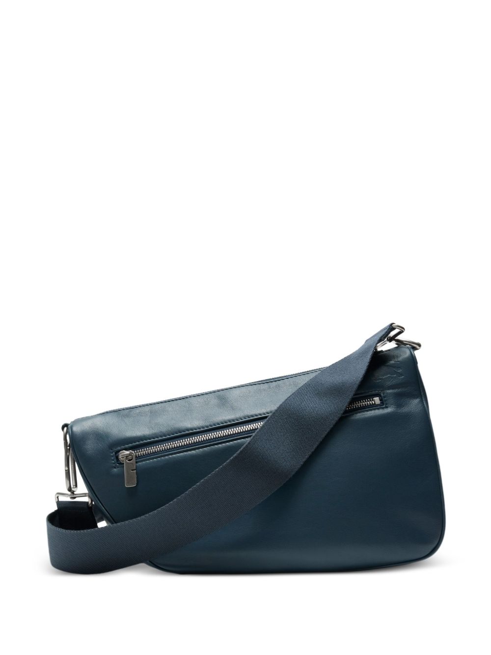 Shop Burberry Shield Leather Shoulder Bag In Blue