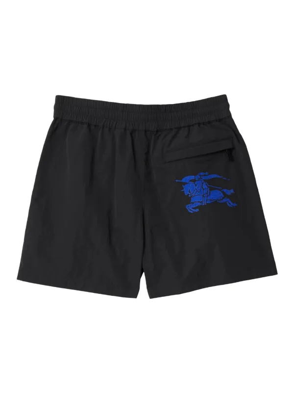 Burberry Short Com Bordado EKD | Preto | FARFETCH BR
