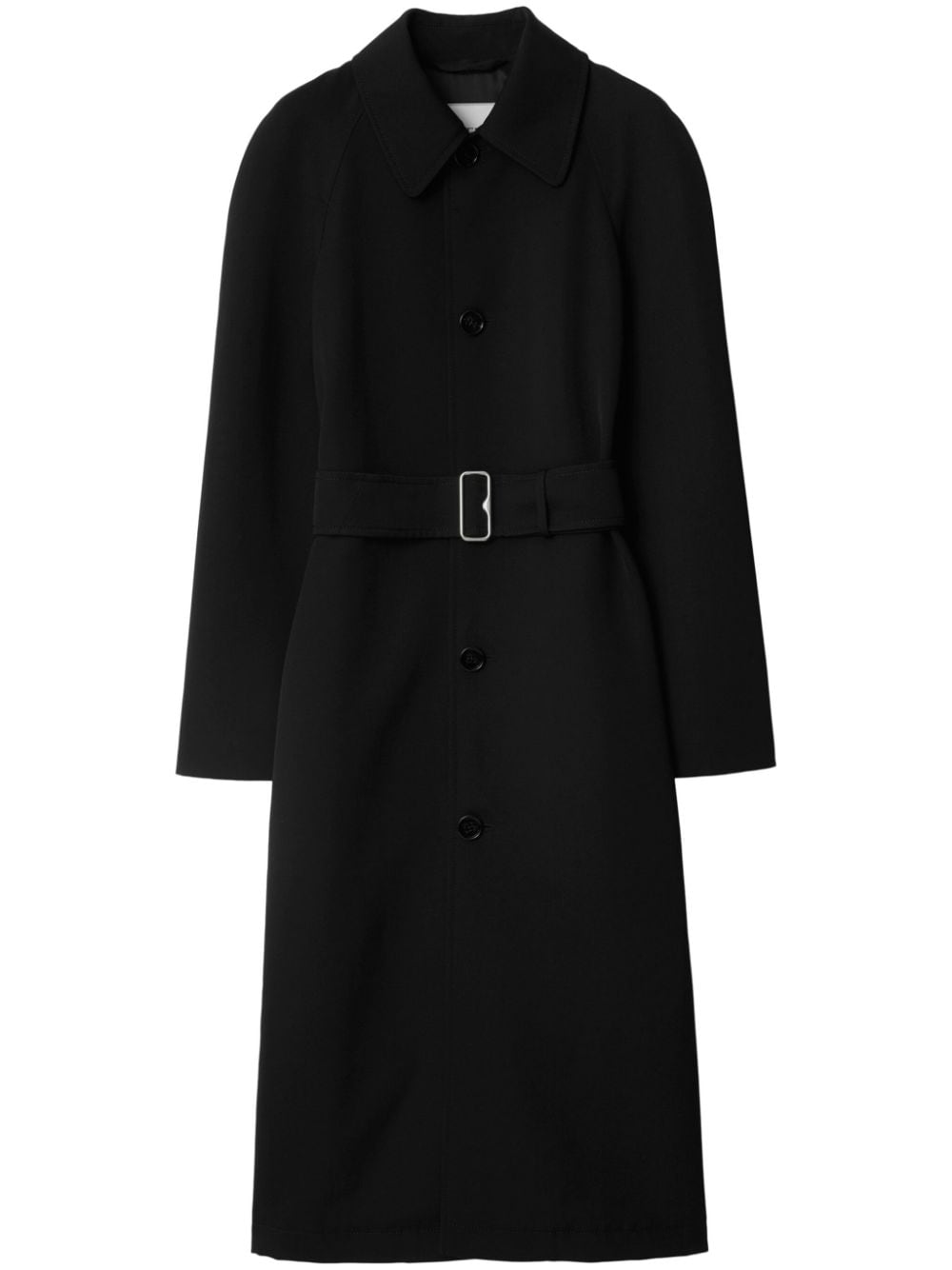 Burberry Wool Twill Car Coat In Black