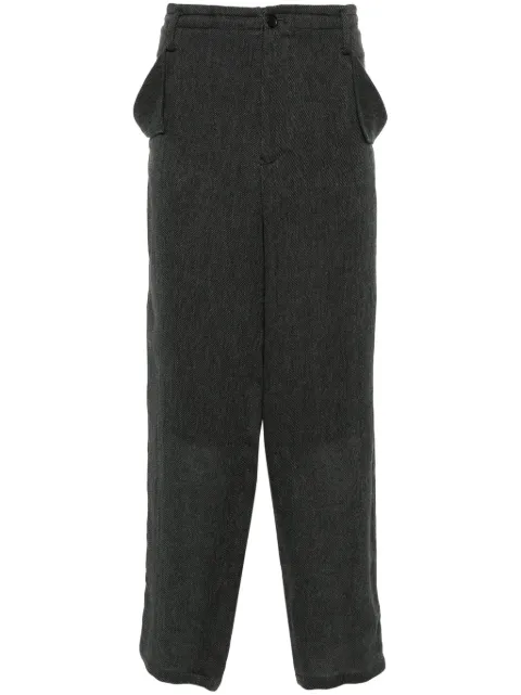 Yohji Yamamoto twill cotton trousers