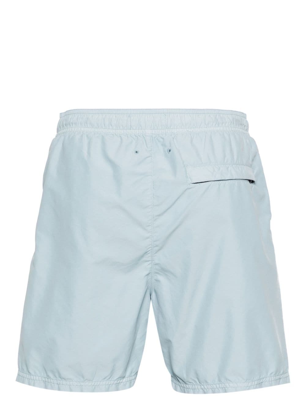 Shop Stone Island Compass-motif Swim Shorts In Blue