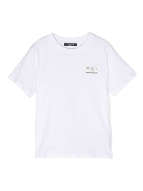 logo-patch cotton T-shirt