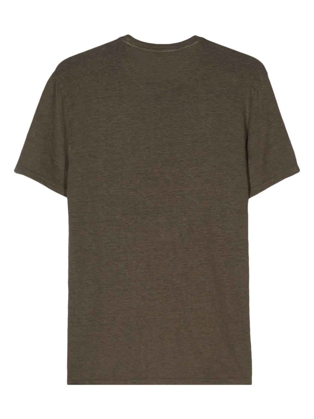 Shop Majestic Deluxe Linen T-shirt In 绿色