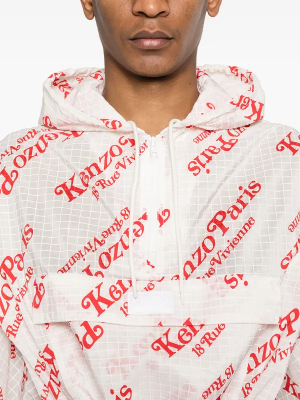 Kenzo x Verdy logo print Windbreaker Neutrals FARFETCH GE