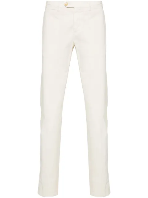 Canali pressed-crease slim-fit trousers