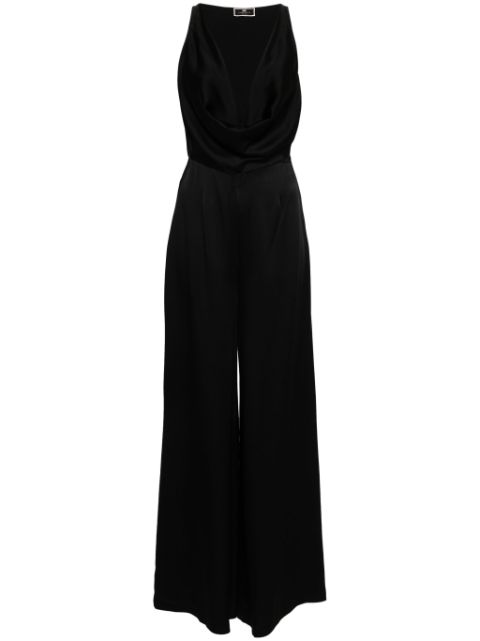 Elisabetta Franchi draped palazzo jumpsuit