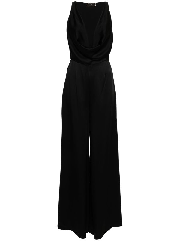 Black shops palazzo jumpsuit