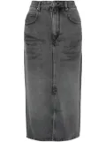 ISABEL MARANT Tilauria denin midi skirt - Grey