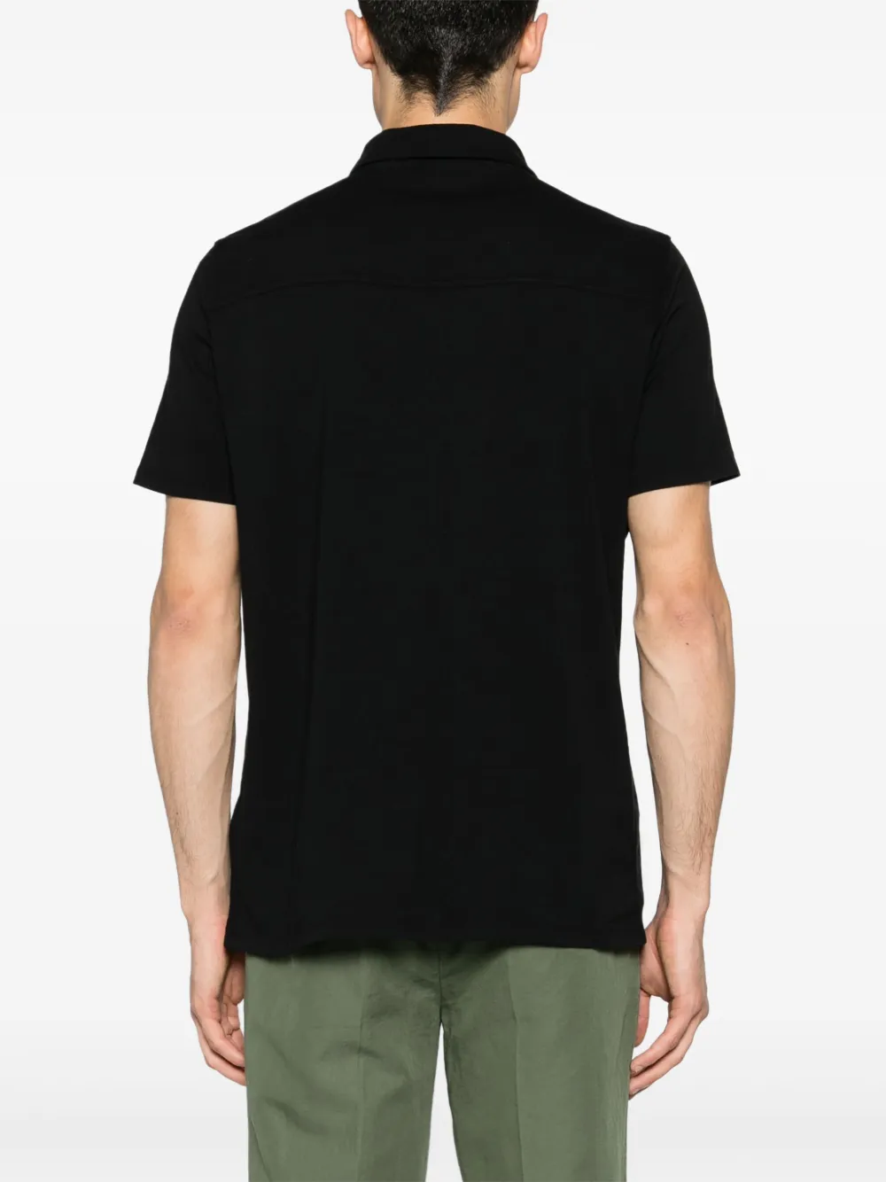 Majestic Filatures Jersey poloshirt van biologisch katoen Zwart