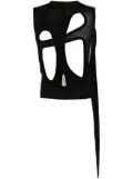 Rick Owens DRKSHDW Membrane cut-out tank top - Black