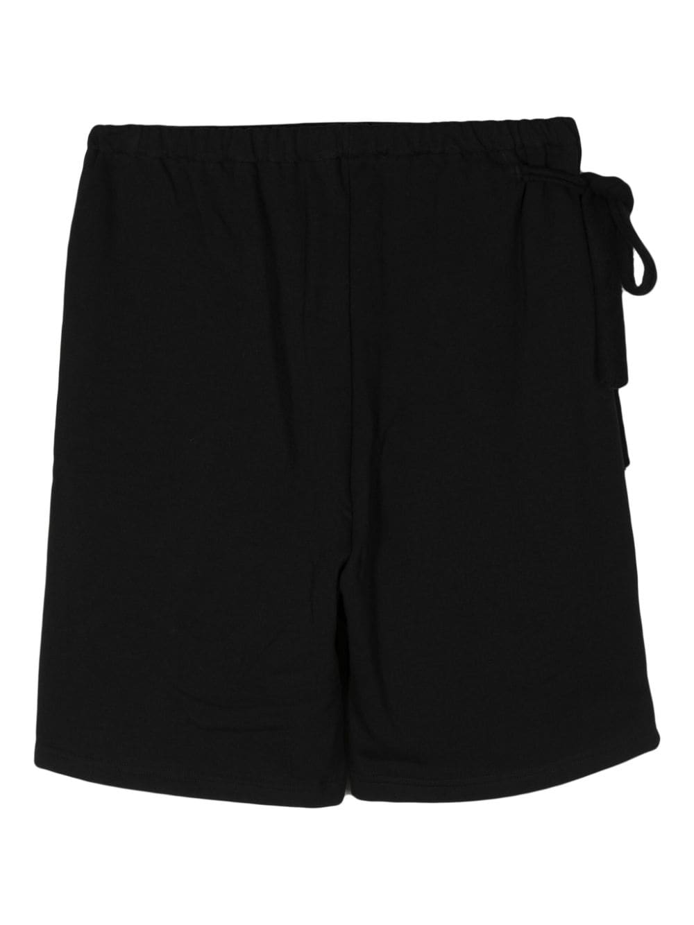 Shop Ottolinger Asymmetric Cotton Shorts In Black