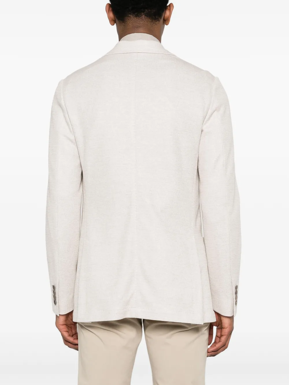 Shop Canali Mélange-effect Blazer In Neutrals