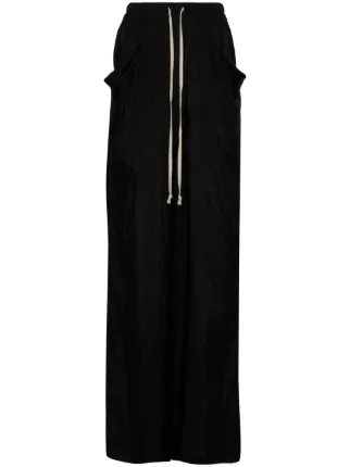 (正規店出品)RICK OWENS WOMEN RP01D2312 LIDO PANTS BLACK Rick Owens Women's' Lido Jumbo Bias Pants in Black | LN-CC®