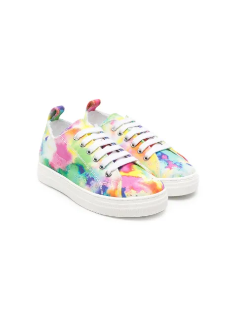 DSQUARED2 KIDS tie-dye canvas sneakers