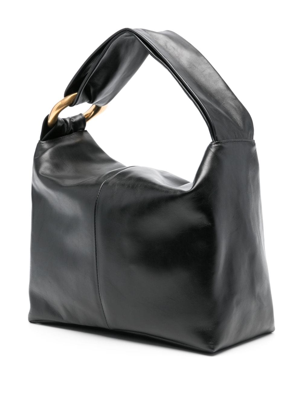 Shop Jil Sander Small Leather Tote Bag In Black
