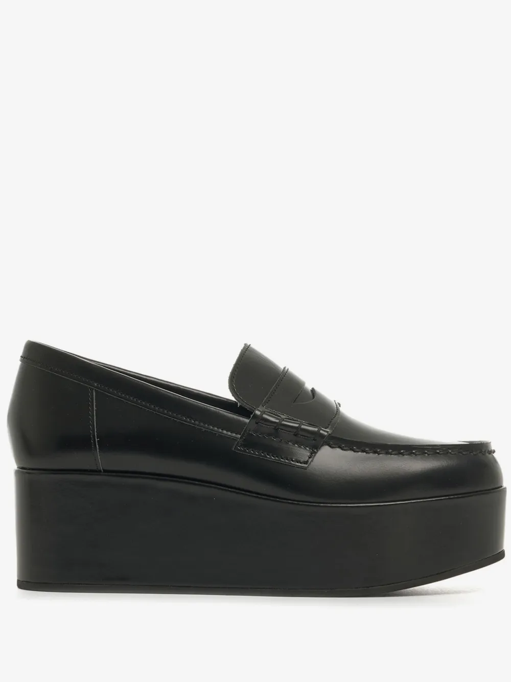 platform leather penny loafers