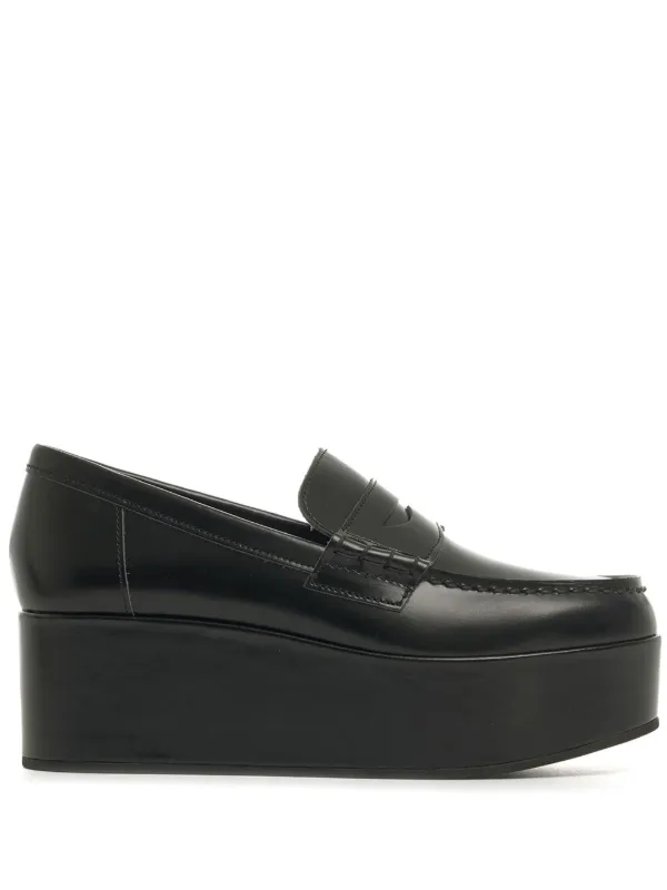 Comme Des Garcons Girl Platform Leather Penny Loafers Black FARFETCH AO