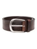 DONDUP embossed-crocodile leather belt - Brown