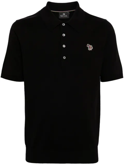 PS Paul Smith Zebra-appliquéd cotton polo shirt
