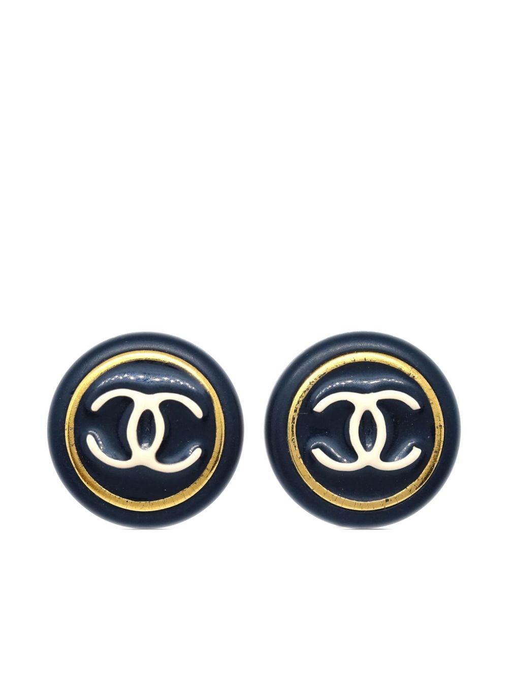 Image 1 of CHANEL Pre-Owned 1995 CC-logo clip-on earrings