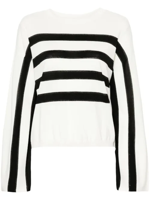 Pull rayé en maille métallisée - TWINSET - Modalova