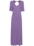 TWINSET lurex ribbed-knit maxi dress - Purple