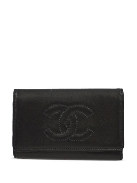 HOT SALE CHANEL 1998 CC stitch key case Women