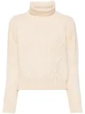 CHANEL Pre-Owned 1996 cable-knit wool jumper - Neutrals
