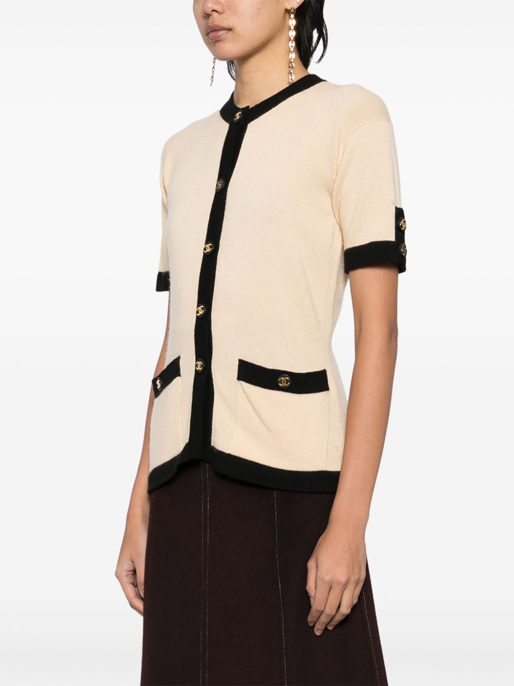 CHANEL 1990-2000s short-sleeved cardigan Women