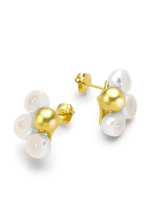 TASAKI M/G Sliced Sphere パール ピアス 18Kイエローゴールド