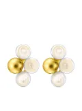 TASAKI 18kt yellow gold M/G Sliced Sphere pearl earrings