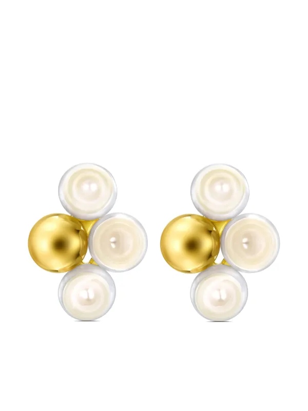 TASAKI パールピアス 18K TASAKI M/G Sliced Sphere パール ピアス 18Kイエローゴールド