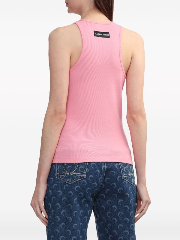 Marine Serre Crescent Moon-embroidered Tank Top - Farfetch