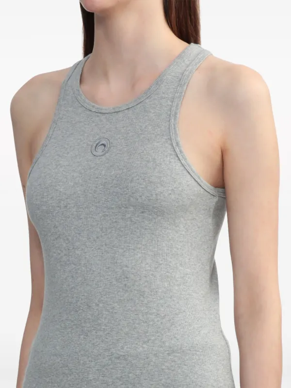 Marine Serre Crescent Moon-embroidered Tank Top | Grey