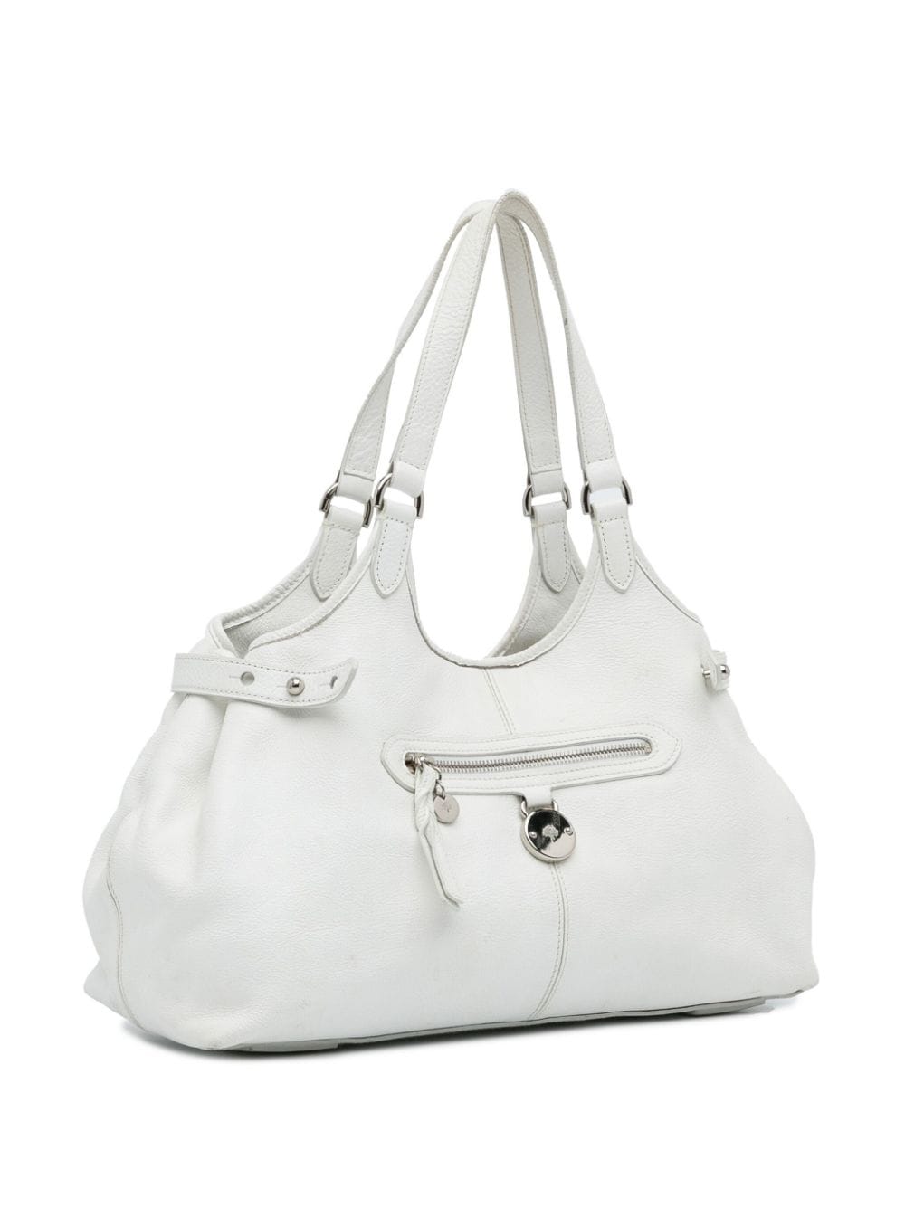 Pre-owned Mulberry Somerset Leather Shoulder Bag In White
