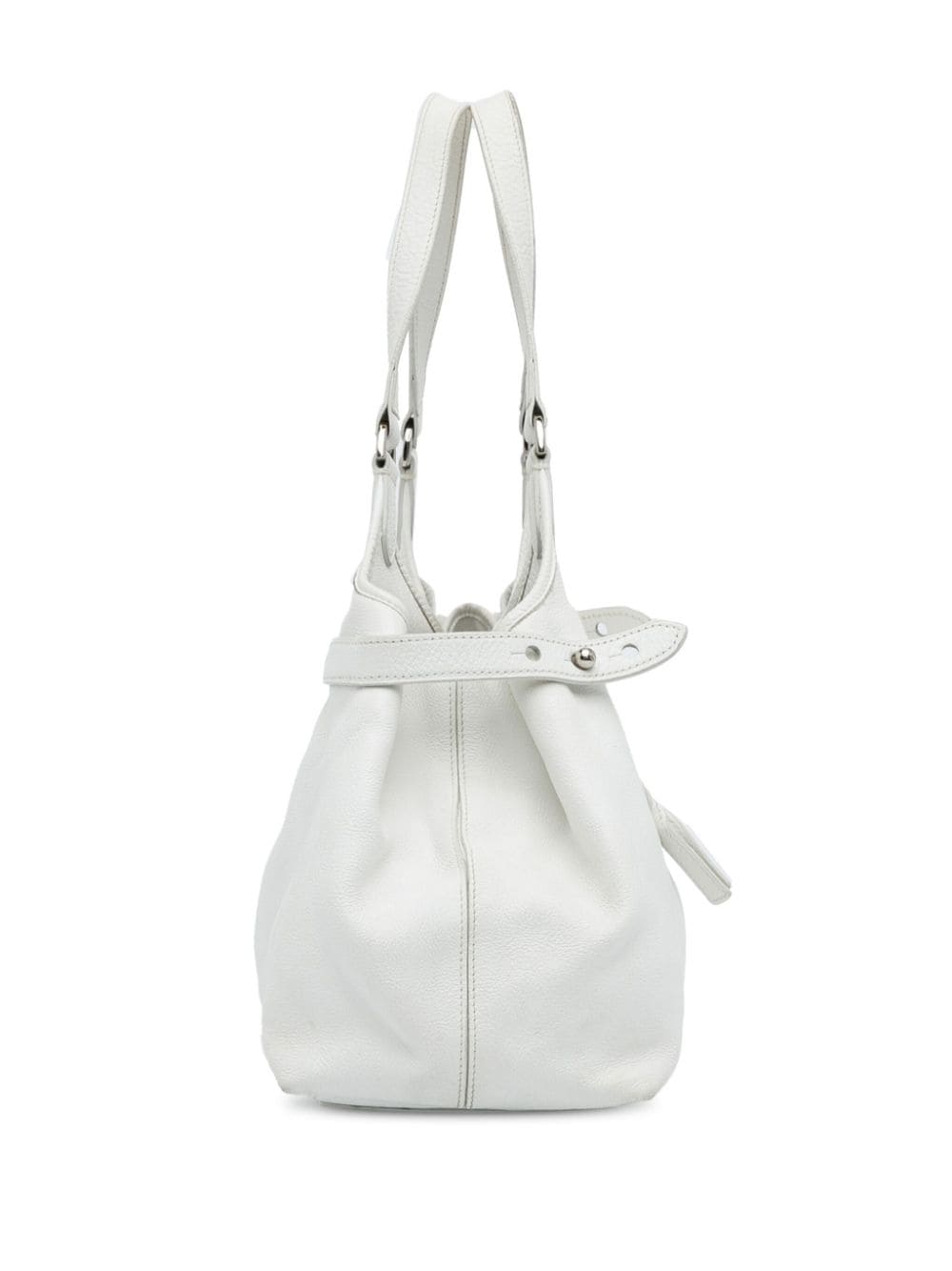 Pre-owned Mulberry Somerset Leather Shoulder Bag In White