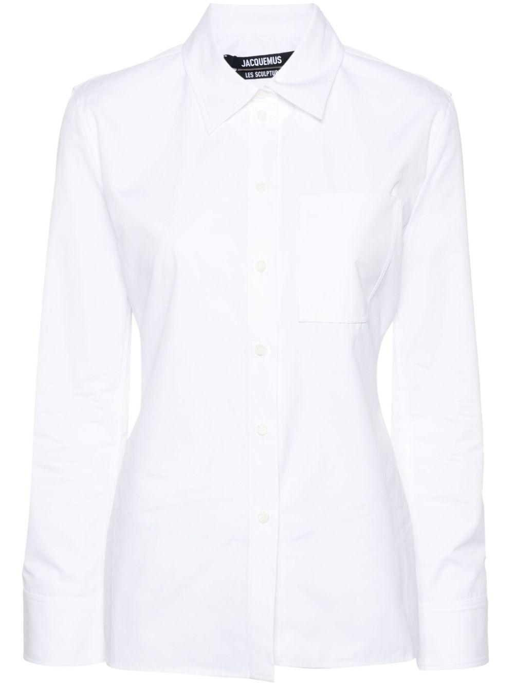 Shop Jacquemus La Chemise De Costume Cotton Shirt In White