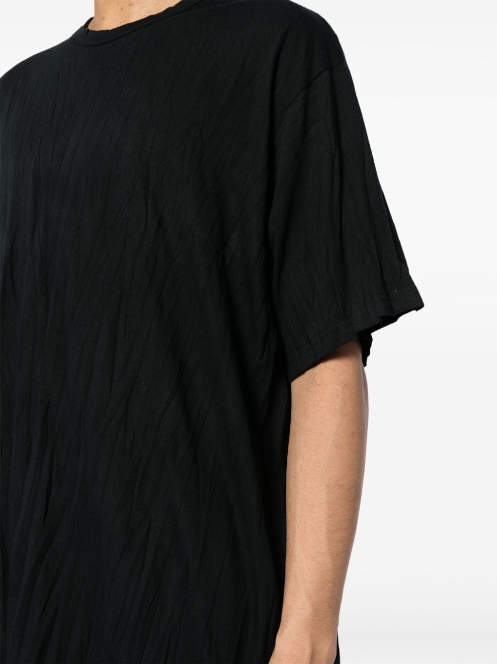 Shop Yohji Yamamoto Cotton-blend T-shirt In 蓝色