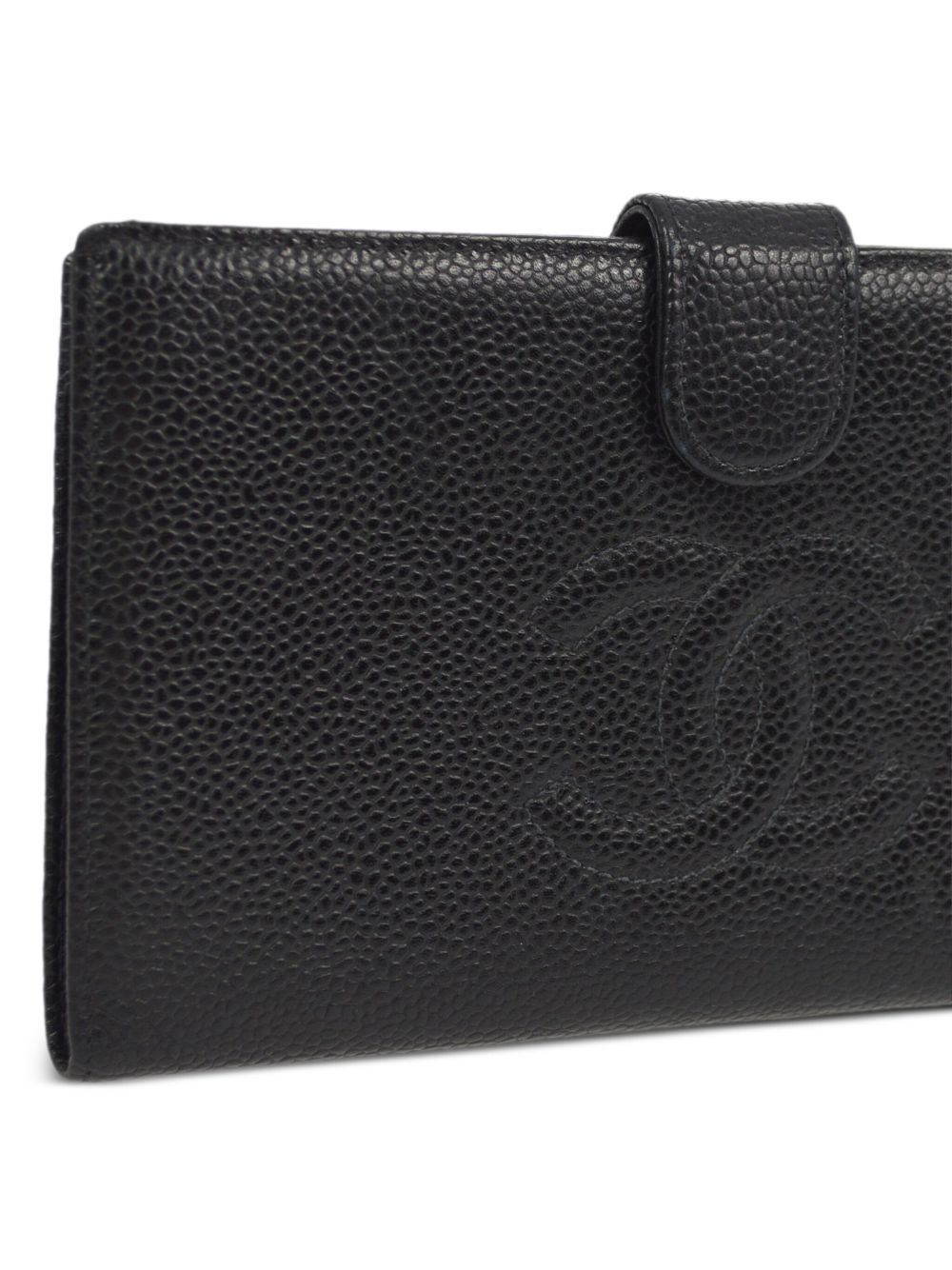 CHANEL 2000 CC stitch long flap wallet Women