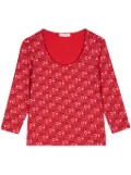 Céline Pre-Owned 1990-2000s Macadam stretch-cotton T-shirt - Red
