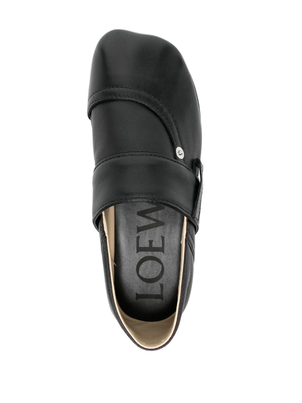 LOEWE pocket-design flat loafers Black