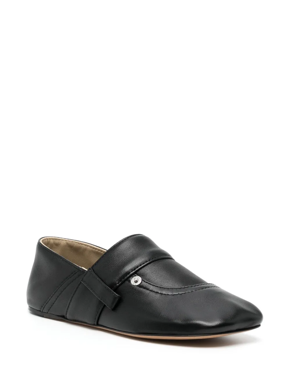 LOEWE pocket-design flat loafers Black