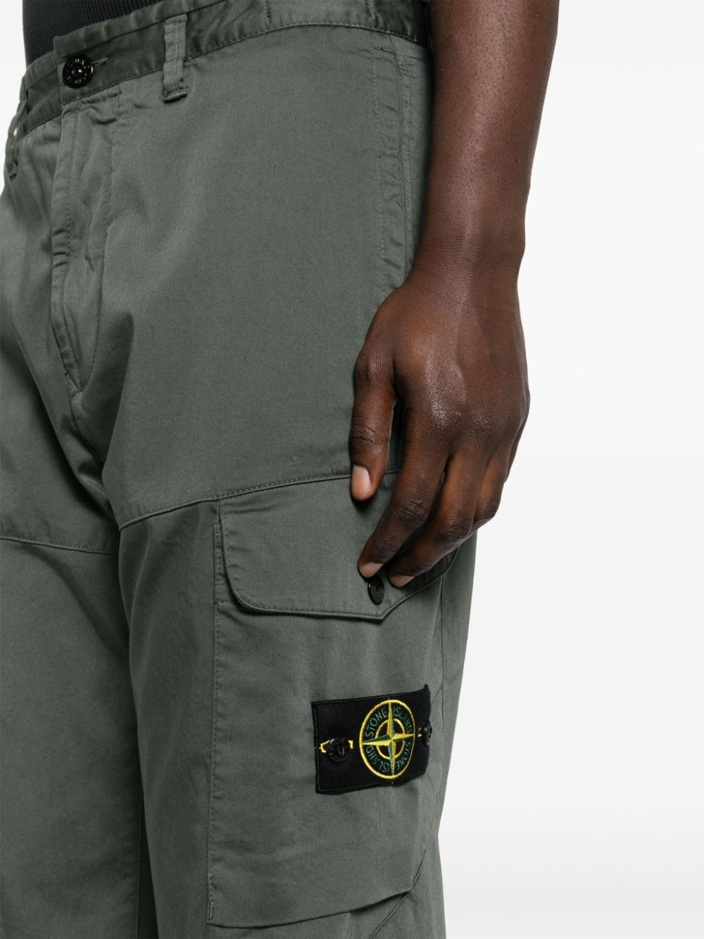 Shop Stone Island Compass-badge Cargo Pants In 灰色