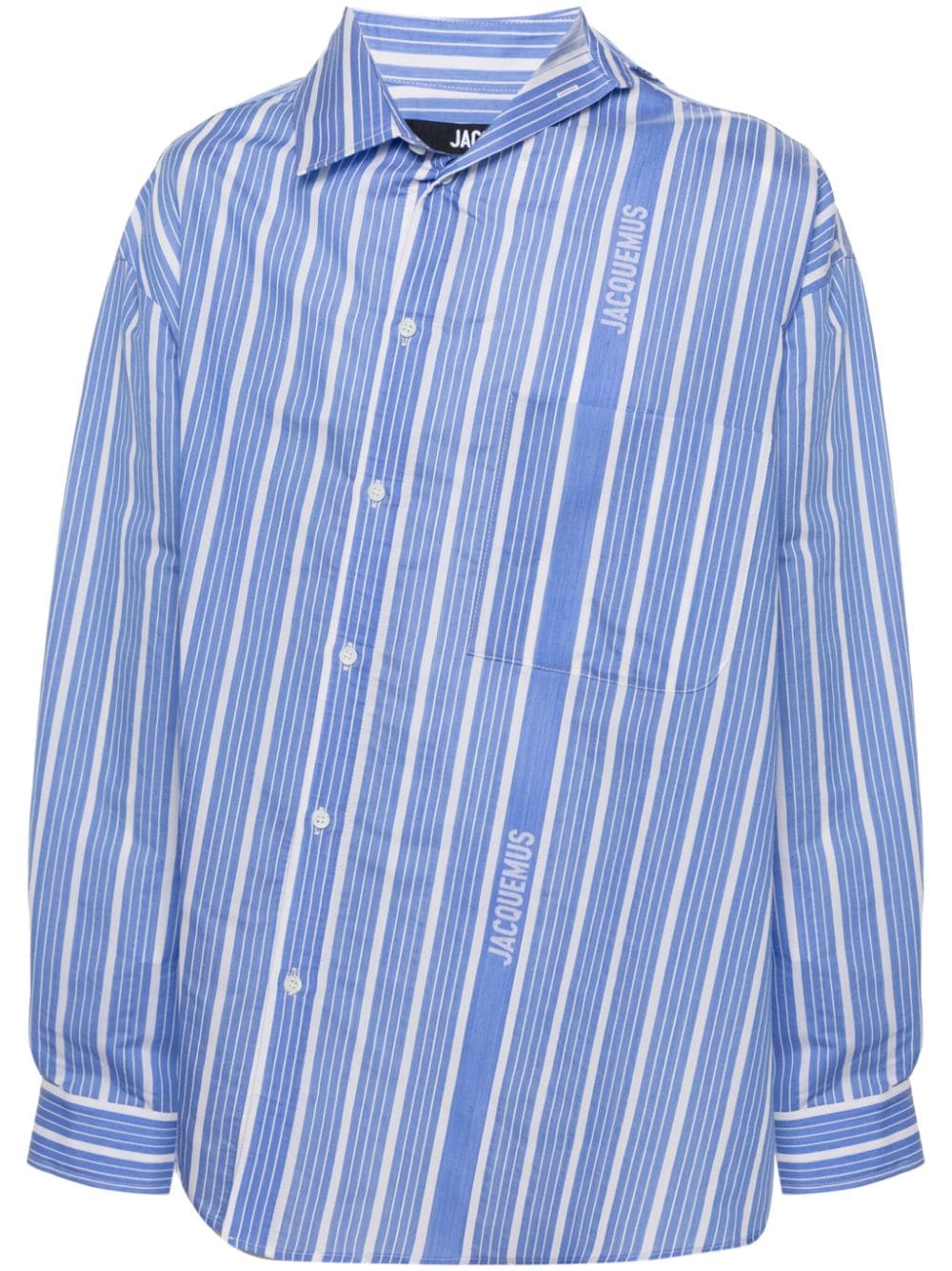 Jacquemus logo-striped shirt - Blu