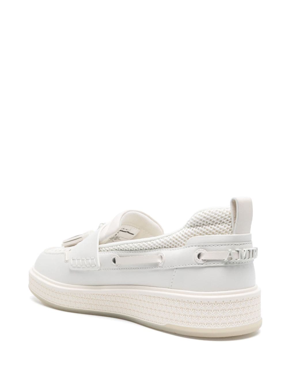 Shop Amiri Tassel-embellished Leather Loafers In White