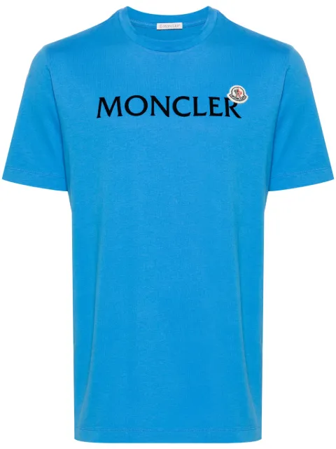 Moncler logo-flocked cotton T-shirt