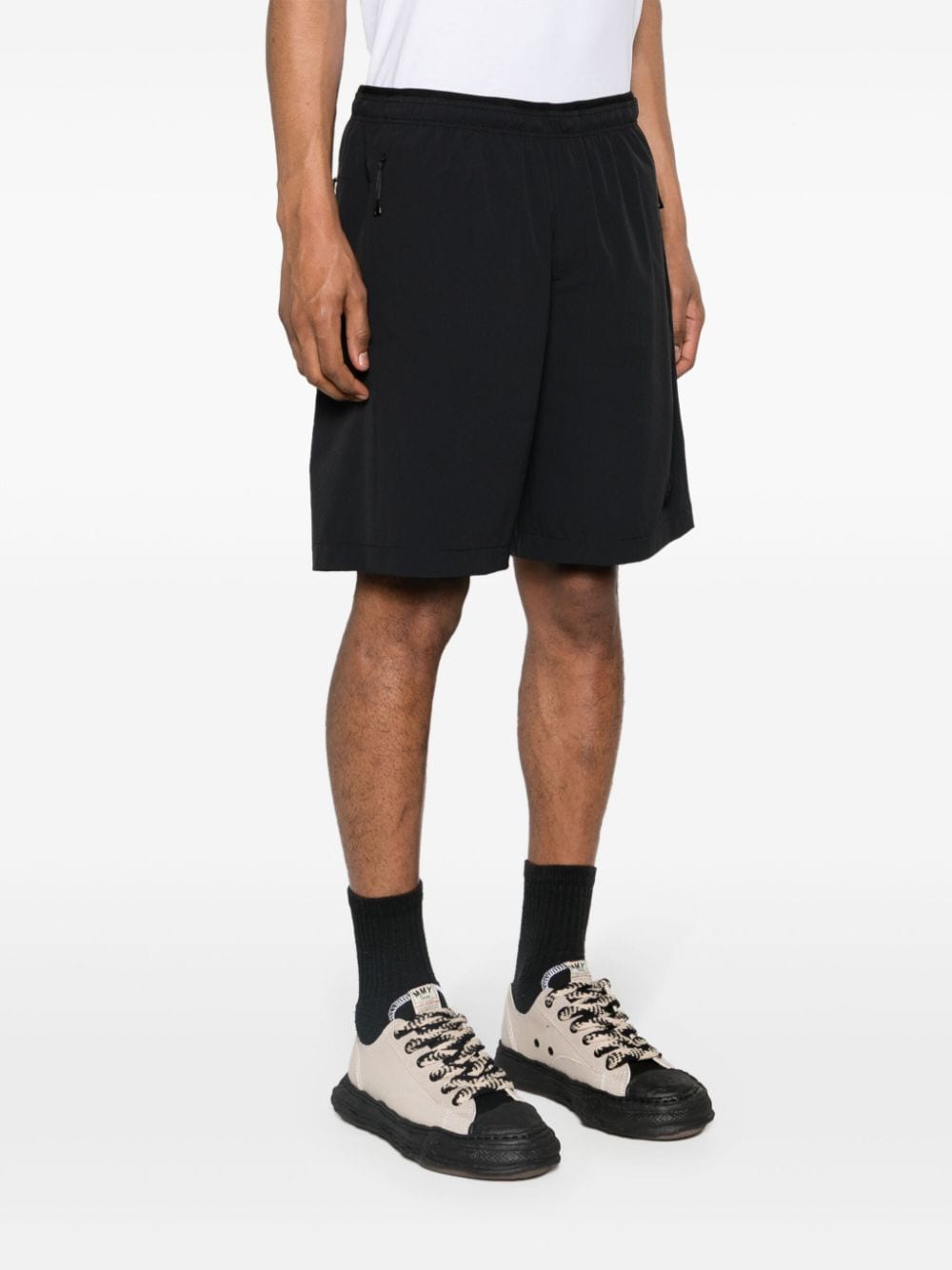 Moncler Shorts met elastische taille Zwart